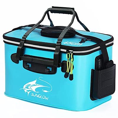 Buy SUNGLOW Fishing Bucket, 6Gallon/8Gallon/10Gallon Foldable Fish Bucket,Live  Fish Container Multi-Functional Live Fish Bait Bucket,Outdoor Camping EVA  Fishing Bag and Fish Protection Bucket(Blue) Online at desertcartParaguay