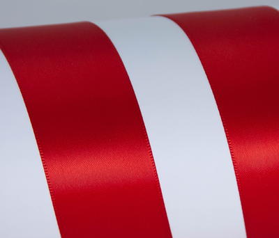 Offray Ribbon, Red 1 1/2 inch Double Face Satin Polyester Ribbon