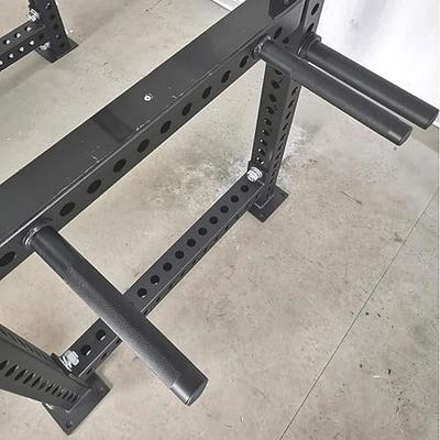 Hulkfit Multi-function Power Cage Rack Crossfit Attachments, J-Hooks, Dip Bars, Weight Plate Holders, T-Bar Row Platform, Barbel