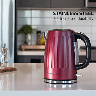 OVENTE Portable Electric Kettle Stainless Steel Instant Hot Water