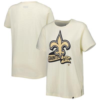 Women's New Era White/Black Orleans Saints Third Down Colorblock T-Shirt Size: Small