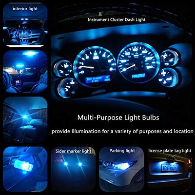 WLJH W5W 194 T10 Led Bulb PC195 PC194 PC168 Twist Socket Dashboard  Instrument Cluster Interior Lights Map Dome Light Bulbs Dash Lights 12V  Extremely Bright (Ice Blue,Pack of 6) - Yahoo Shopping