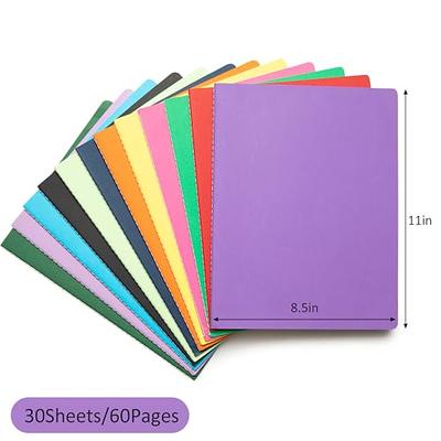 Labkiss 12 Pack Large Blank Journal Notebook Bulk, Colorful Cover