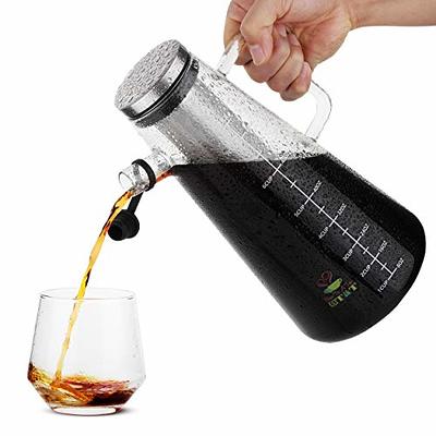 1pc Coffee Cold Brew Pitcher, High Borosilicate Glass, For Home Use, With  Filter, Cold Brew Coffee, Tea, Fruit Infusion Maker