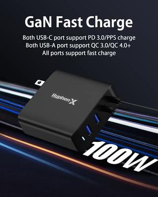 UGREEN 100W USB C Wall Charger, Nexode 2-Port GaN Foldable Fast Charger  Block Compatible with MacBook Pro/Air, iPad Pro, iPhone 14 Pro, Dell XPS