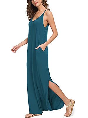 Summer Casual Loose Dress Beach Cover Up Long Cami Maxi Dresses