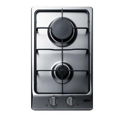 Empava 12 in. GAS Stove Cooktop 2 Italy Sabaf Sealed Burners NG/LPG Convertible in Stainless Steel, Silver