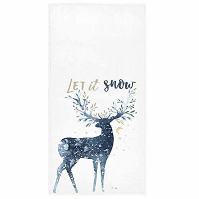 Christmas Deer Kitchen Hand Towels