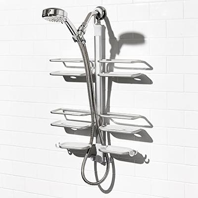 Thideewiz 4 Tier Hanging Shower Caddy Over Shower Head, Black Rustproof Shower  Organizer with Hooks, Anodized Aluminum Rod and Stainless Steel Shelf -  Yahoo Shopping