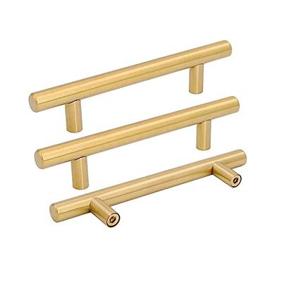 Goldenwarm Brushed Nickel & Black Cabinet Pulls Solid Modern Drawer Pulls