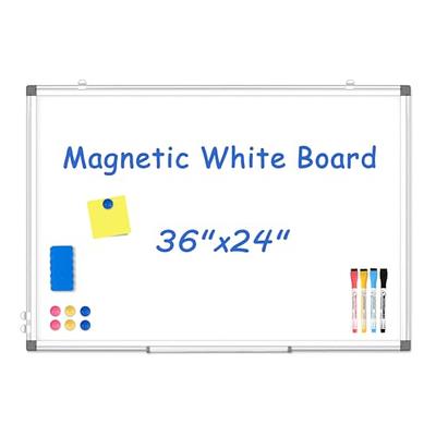 WALGLASS Magnetic White Board 36 x 24 Dry Erase White Board for Wall,  Hanging Whiteboard with Silver Aluminium Frame for Home, School, Office,  Kitchen - Yahoo Shopping