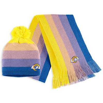 FOCO Los Angeles Rams Confetti Scarf with Pom Blue