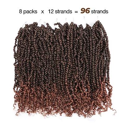 TOYOTRESS TIANA Passion Twist Hair - 20 inch 8 packs (12strands/pack) Pre- Twisted Passion Twist Crochet Hair, Pre-Looped Crochet Braids Synthetic  Braiding Hair …