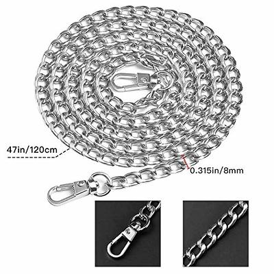 PH PandaHall 3 Colors 10.4 Inch Pearl Purse Chain Handle Replacement Chain  Straps Leather Chain Strap Purse Extender Decorative Bag Chains for Handbag