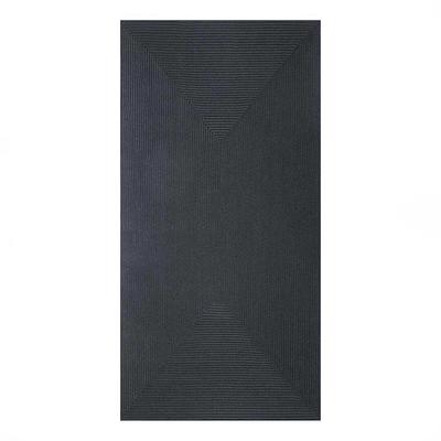 Ottomanson Lifesaver Waterproof Non-Slip Solid 4 X17 Indoor/Outdoor Runner Rug, 4 ft.x 17 ft., Gray, Polyester Garage Flooring