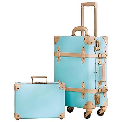 Vintage Trunk Style Travel Luggage Set of 2 