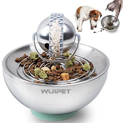 WUIPET Dog Treat Puzzle Toys - Stainless Steel Slow Feeder Pet