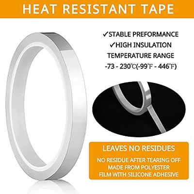 High Temperature Tape Heat Resistant Tape Heat Transfer Tape for  Sublimation No Residue 10mm X 33m 108ft (Yellow-6 Roll) - Yahoo Shopping