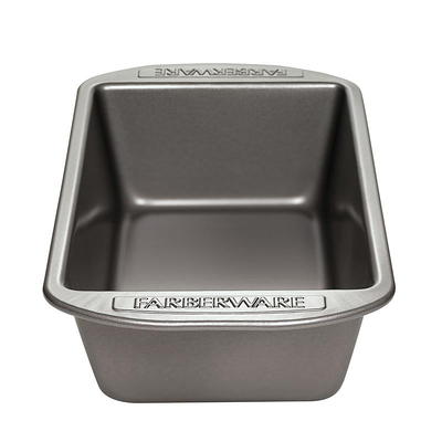 Farberware GoldenBake Bakeware Nonstick Loaf Pan Set, 2-Piece, Gray