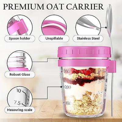 Multipurpose Glass Food Jars For Overnight Oats, Cereal, Milk