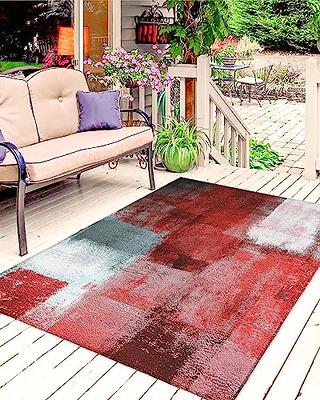 Outdoor Area Rug for Patio 5x8FT, Abstract Geometric Oil Painting Graffiti  Red Entryway Rug Carpet Doormat, Large Floor Mat for Porch, Backyard,  Apartment Balcony, Deck, Beach - Yahoo Shopping