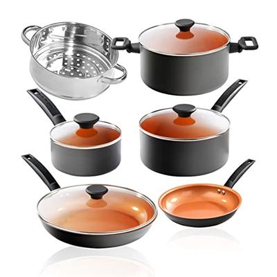 Gotham Steel Pro 10 Piece Pots and Pans Set Nonstick Cookware Set