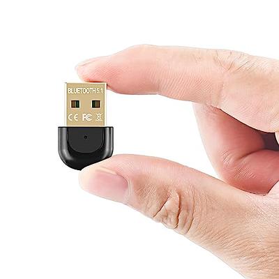  USB Bluetooth Adapter for PC 5.1 - Bluetooth Dongle 5.1 USB  Bluetooth Dongle for PC - Windows 11/10 Plug and Play. for Computer  Desktop, Laptop, Mouse, Keyboard, Printers, Headsets, Speakers. :  Electronics