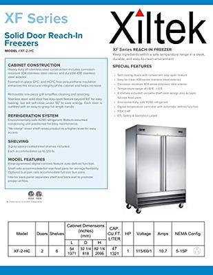 Nexel Commercial Reach-In Refrigerator, 3 Solid Doors, 72 Cu.