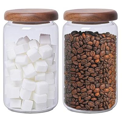 Acacia Food Glass Storage Jars