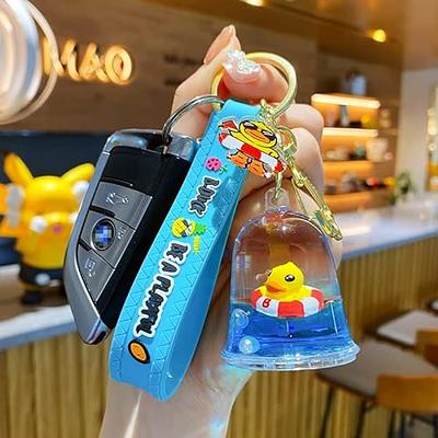 BEXOA Cute Keychain Kawaii Liquid Duck Keychains Accessories Car