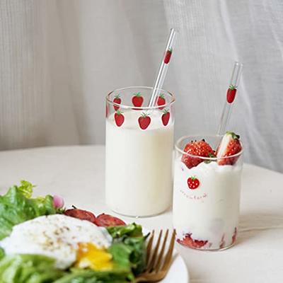 Drinking Glasses Glass Straw, Strawberry Glass Cup Nana