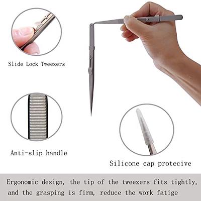  Pointed Tweezers, Stainless Steel Tweezers, Stainless Tweezers  Tool Antimagnetic Tweezers Stainless Watch Repair Tool Anti-Acid Curved Tip  Antistatic Tweezers for Craft Jewelry Electronics : Tools & Home Improvement