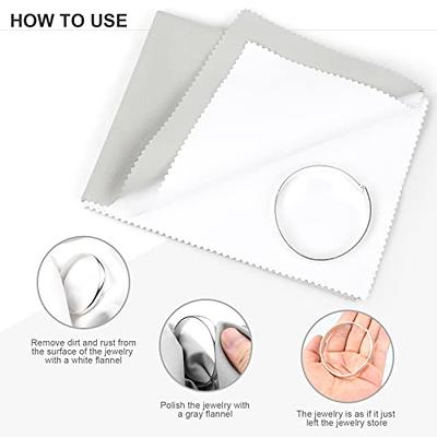 JLKCTHH 2 Pcs Professional Polishing Cloth Large Jewelry Cleaning Cloths, 100% Cotton Multi-layer Double-Sided Jewelry Cleaning Cloth for Gold Silver