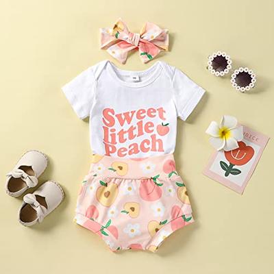 Buy Mioglrie Newborn Baby Girl Clothes Romper Shorts Set Ruffle