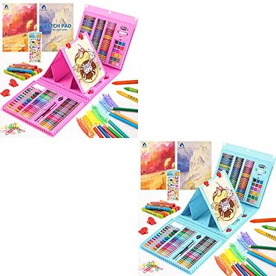 Shuttle Art 335 Piece Kids Art Set, Multi-Media Art Supplies, Gift Art Kit  with Trifold Easel, 2 Drawing Pads, 2 Coloring Books, Oil Pastels, Crayons