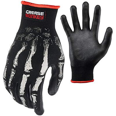 Grease Monkey Gorilla Grip Slip Resistant All Purpose Work Gloves 5  Pack.medium for sale online