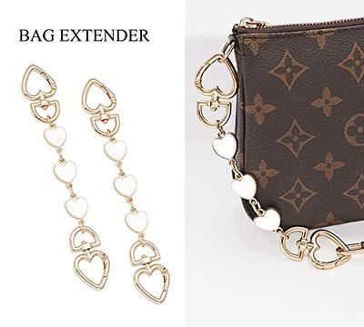 SONGKISSZQ Purse Strap Extender,Bag Extender Chain,Purse Chain Extender for  Purse Handbags Shoulder Bag(White Heart)