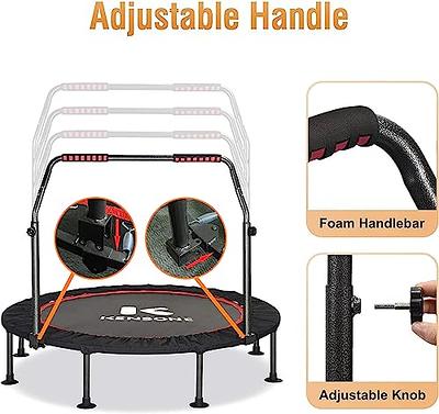 40 Foldable Mini Trampoline, Fitness Rebounder with Foam Handle, Exercise  Trampoline for Kids Adults Indoor/Garden Workout Max Load 330lbs