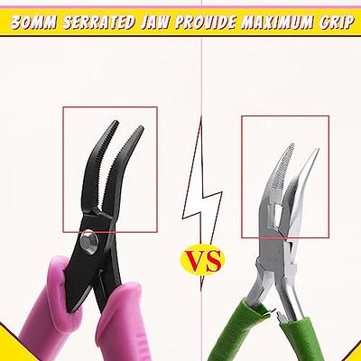 FLAT NOSE PLIERS W/SERRATED JAW 140 MM (5 1/4)