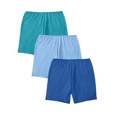 Plus Size Women's Stretch Cotton Boxer 3-Pack by Comfort Choice in Vibrant  Blue Pack (Size 12) Underwear - Yahoo Shopping