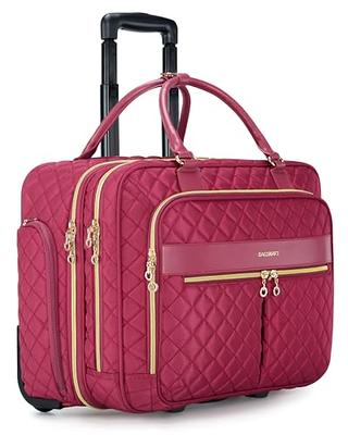 Ytonet Rolling Briefcase for Women, 17.3 Inch Rolling Laptop Bag