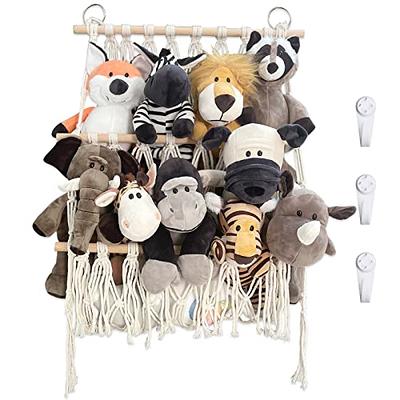 Stuffed Animal Storage Bag Over The Door Stuffed Animals Organizer With 4  Large Pockets Hanging Mesh Bags For Baby Plush Toys Bedroom Nursery Kids  Toy