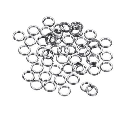 Fishing Split Rings,50 Pack 304 Stainless Steel Double Flat Ring