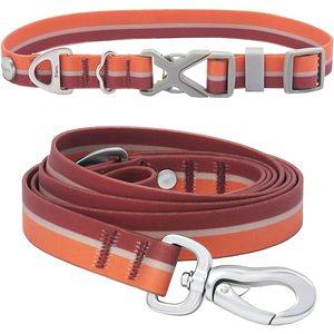 2.8 Design for Dogs Ferdinando Dog Collar in Red/Bronze, Size Medium: 13.8 - 16.1 Diameter