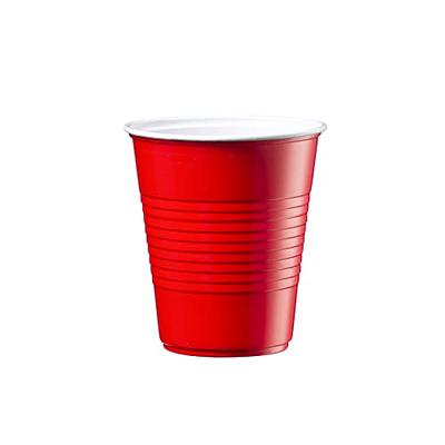  TashiBox 12 oz disposable plastic party cups (Red, 100