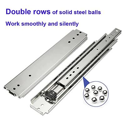 VEVOR 60 Heavy Duty Drawer Slides, Locking Drawer Slides 500 LBS Load  Capacity Long Full Extension Drawer Slide 1 pair Side Mount Ball Bearing  Drawer