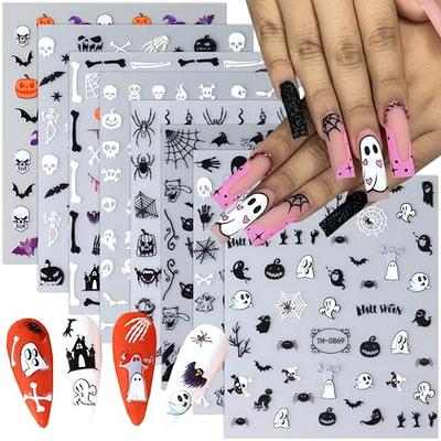 Halloween Nail Art Sticker Decals 3D Self-adhesive White Ghost