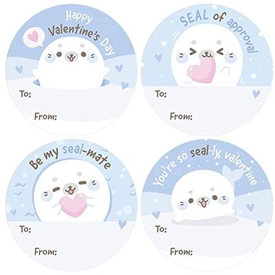 Valentine Gift Tag Stickers - Valentine's Day Tag Stickers for Kids - Cute  Animal Stickers - to from Valentines Labels - 40 Count (Seal) - Yahoo  Shopping