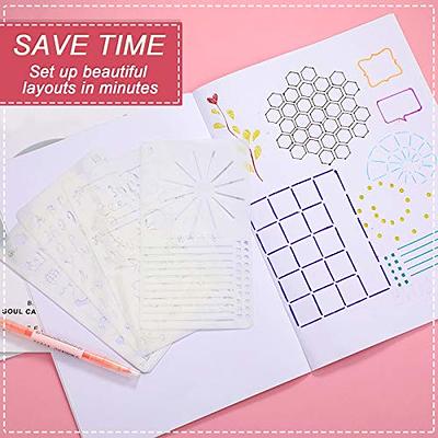 24 Pieces Journal Stencil Set Plastic Planner Bullet Journaling Stencils  Ultimate Productivity Stencil DIY Templates to Create Calendars Schedule  for