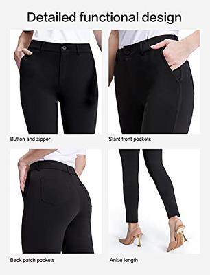  Bamans Yoga Dress Pants for Women Bootcut Stretch Work Pants  Wide Leg with Pockets (Black, Small) : Clothing, Shoes & Jewelry